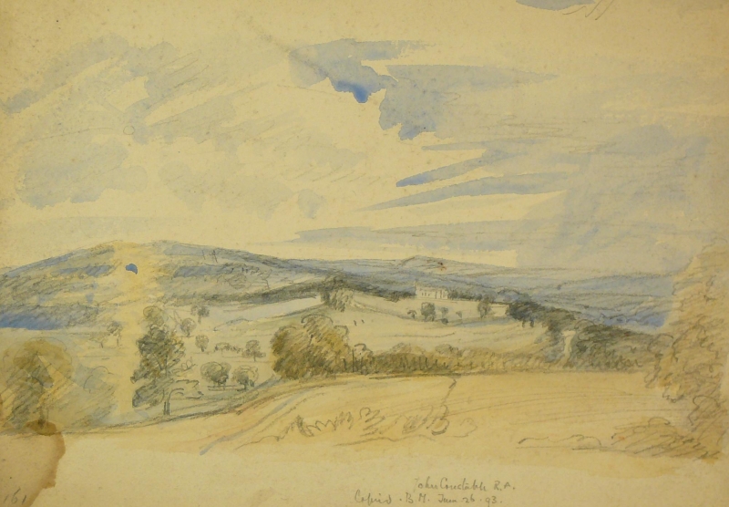 Landscape : watercolour copy after constable